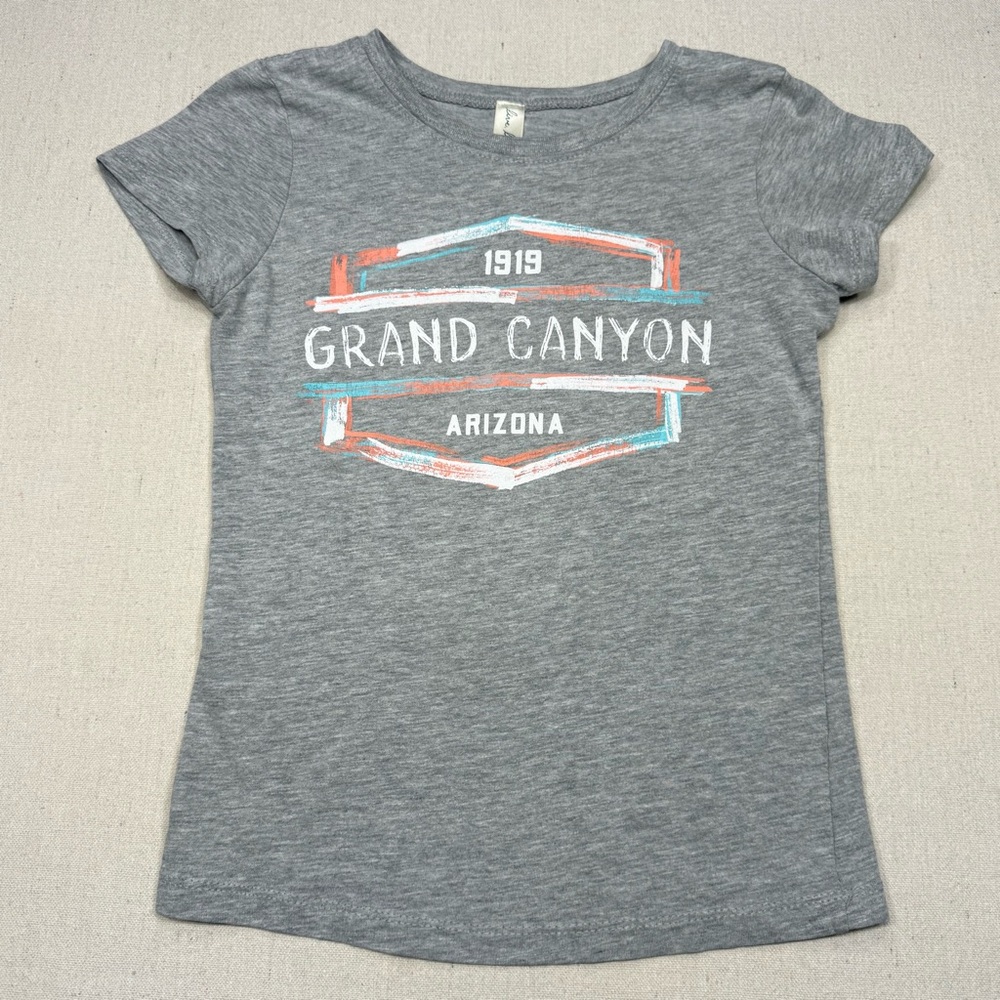 Ouray Gray Girls Tee with Grand Canyon Design - Size Medium
